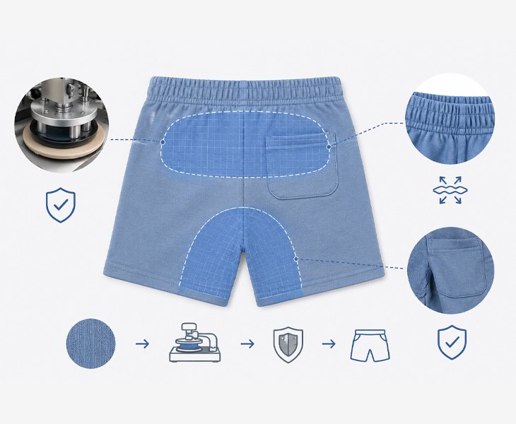 Our professional method for enhancing the durability of kids’ shorts