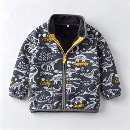 Jacquard Knit Fleece Jacket