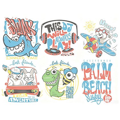 Patterned kids T-shirts