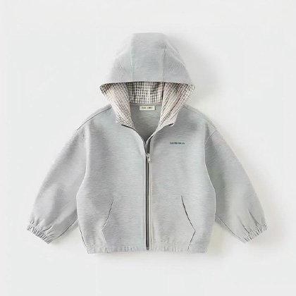 Drop-Shoulder Hooded Jacket