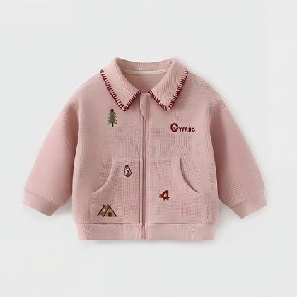 Waffle-Knit Hooded Jacket