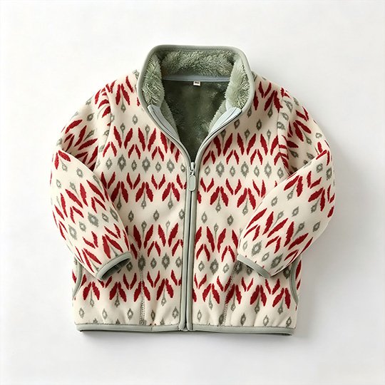Long fiber imitation lamb wool jacket