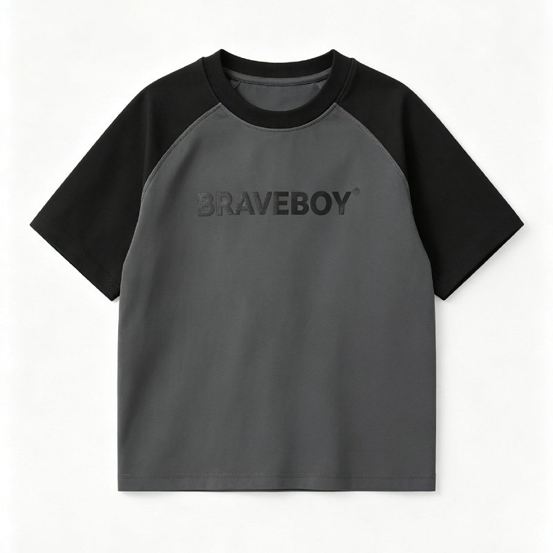 Basic solid color short-sleeved T-shirt