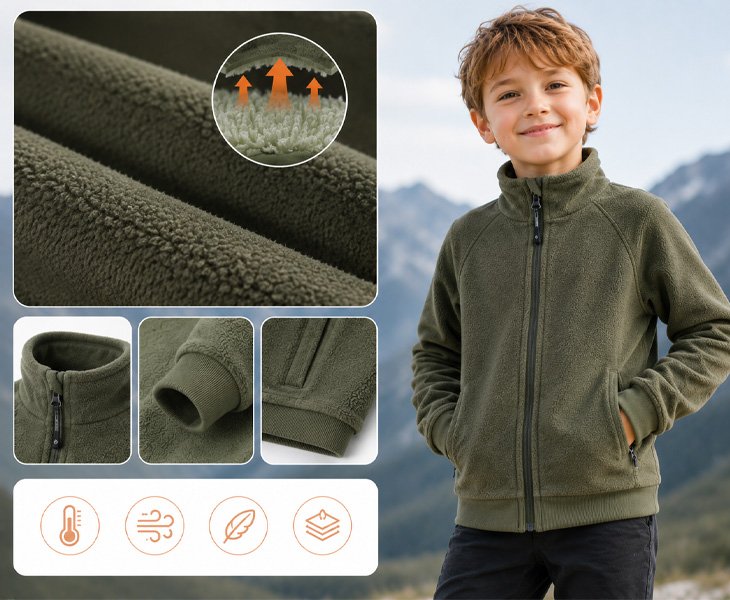 High-quality fleece fabric