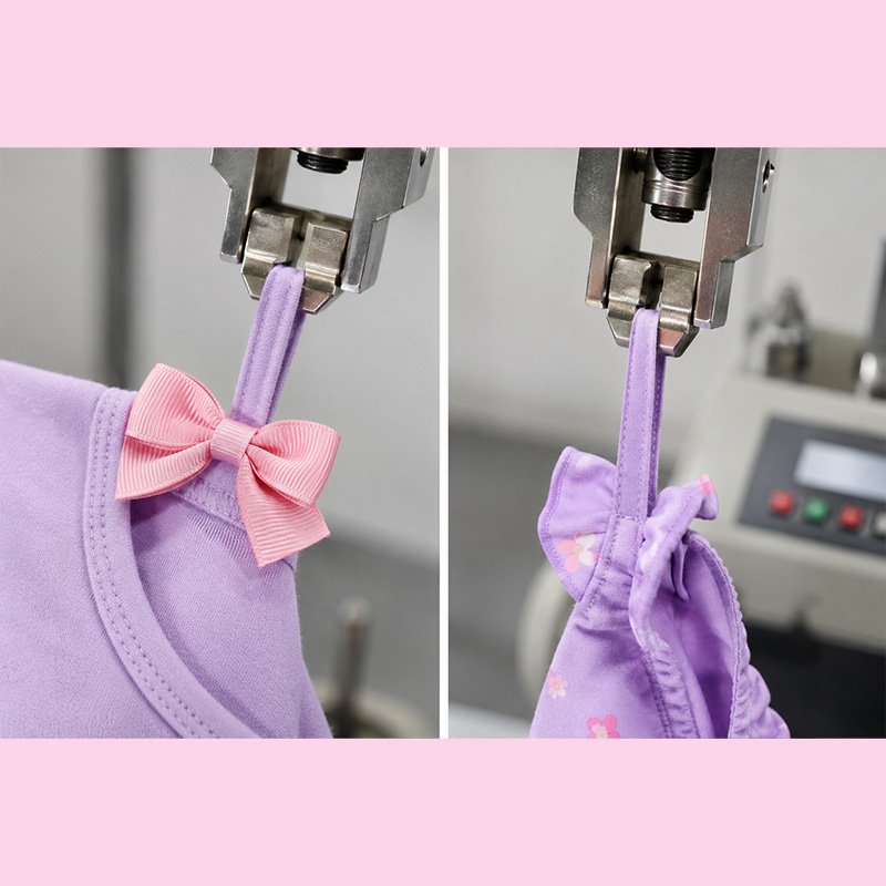 All kinds of accessories and decorations on children's clothing have passed the accessory tensile test