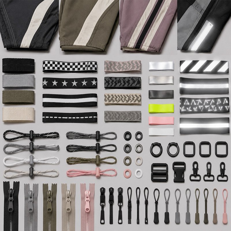 Multiple design details to choose from color block splicingribbon collisionreflective details, etc